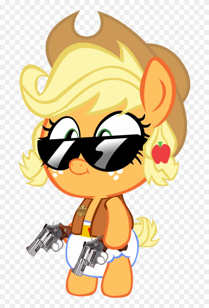 Baby Applejack Cowboy By Megarainbowdash2000 - Rainbow Dash And Applejack Baby #864269