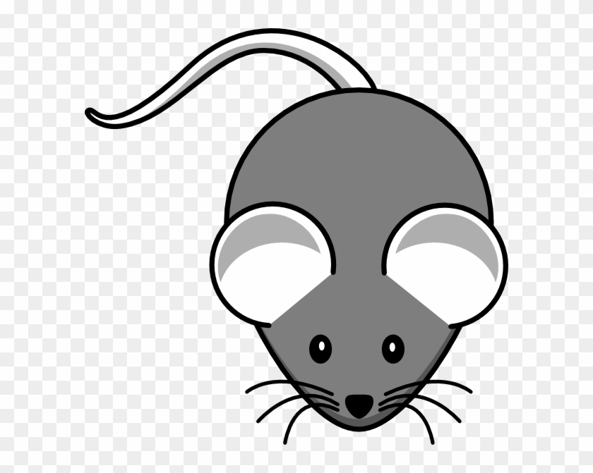 White Mouse Grey-body Clip Art At Clker - Raton Gris #865617