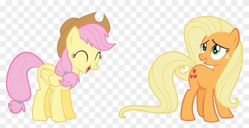 Fluttershy And Applejack Mane Swapped By - Pinkie Pie #867803