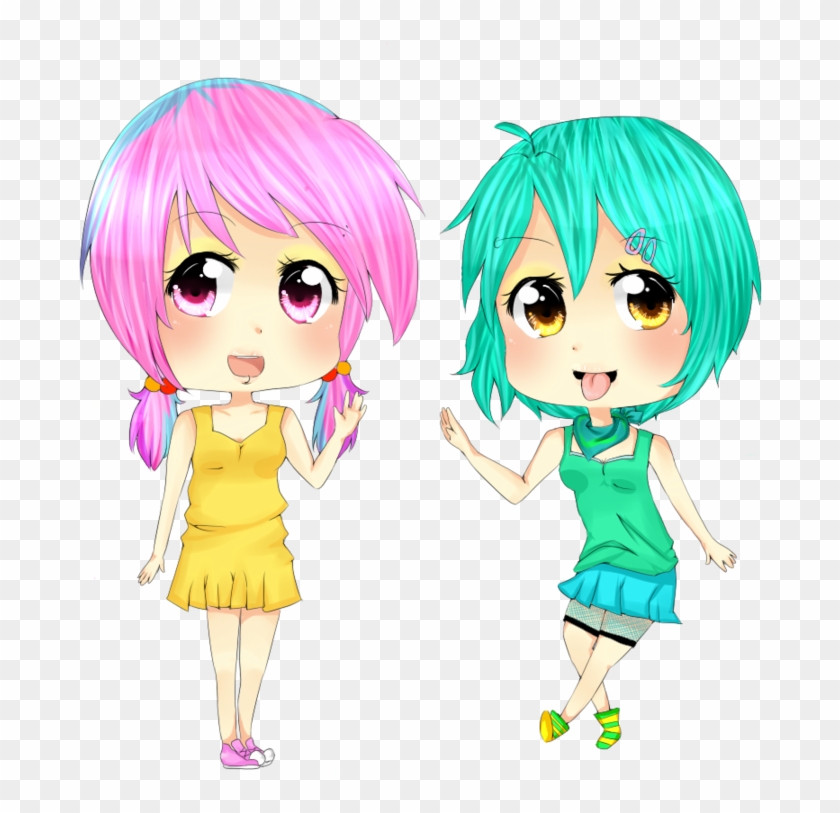 Two Chibi Fri - Cartoon - Free Transparent PNG Clipart Images Download