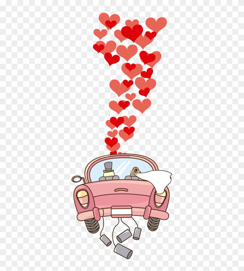 Wedding Invitation Marriage Royalty-free Clip Art - Just Married Photo Car  - Free Transparent PNG Clipart Images Download