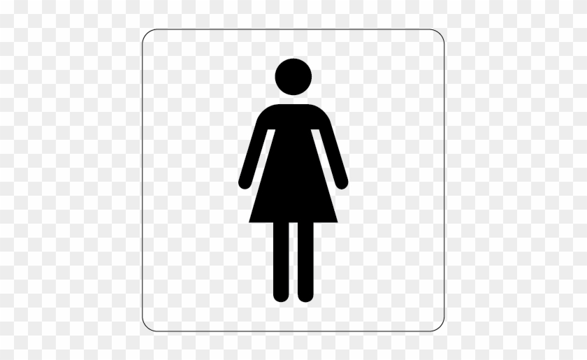Women Restroom Sign 6"x6" - Gender Neutral Toilet Sign #872599
