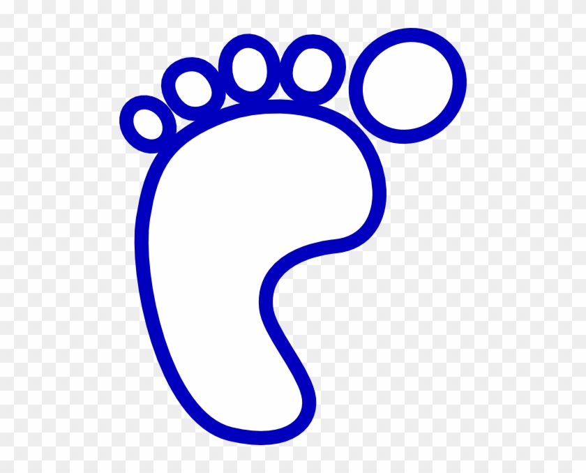 Blue White Cartoon Foot Svg Clip Arts 498 X 598 Px - Cartoon Left Foot #872852