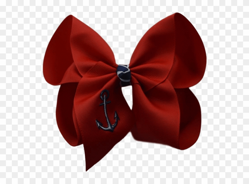 Anchor Embroidered Bow - Embroidery #874529