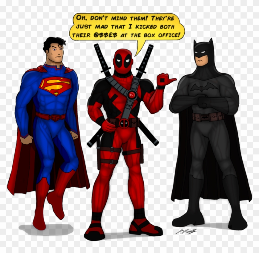 Batman Vs Supermanand Deadpool By Algahiem3 - Super Man Vs Deadpool - Free  Transparent PNG Clipart Images Download