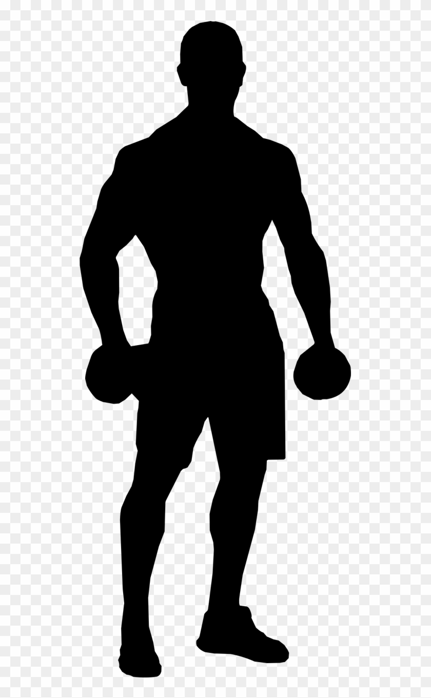 He Counts Calories, Though Framed - Athletic Man Silhouette #876892