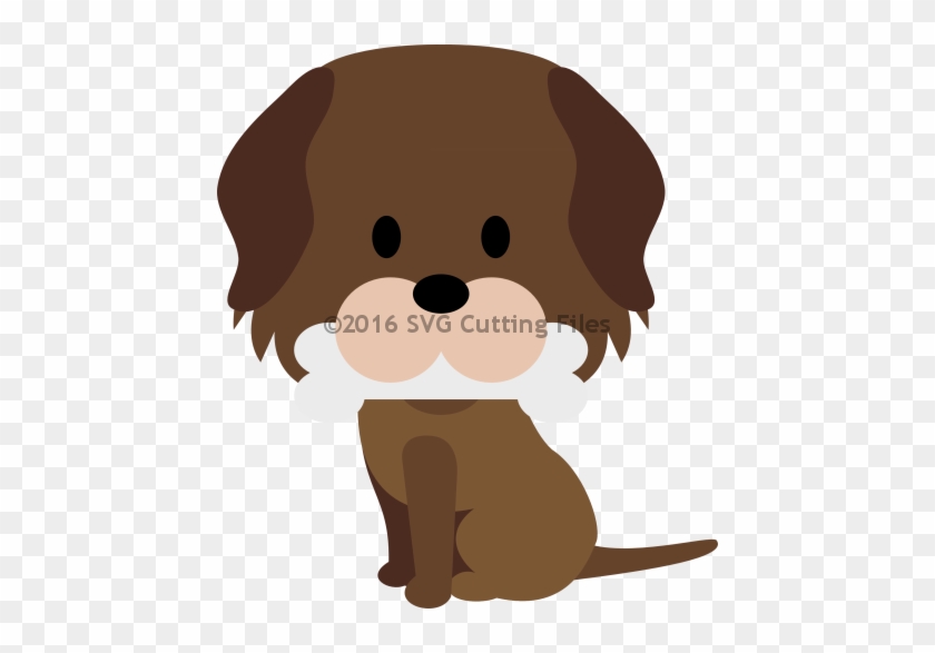 Pup With Bone In Mouth - Scalable Vector Graphics #877897