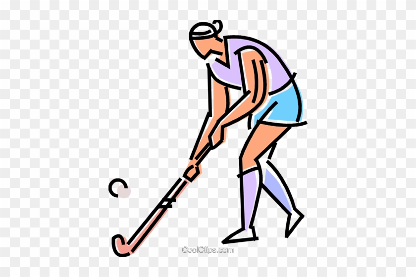 Field Hockey Player Striking The Ball Royalty Free - Clip Art #878855