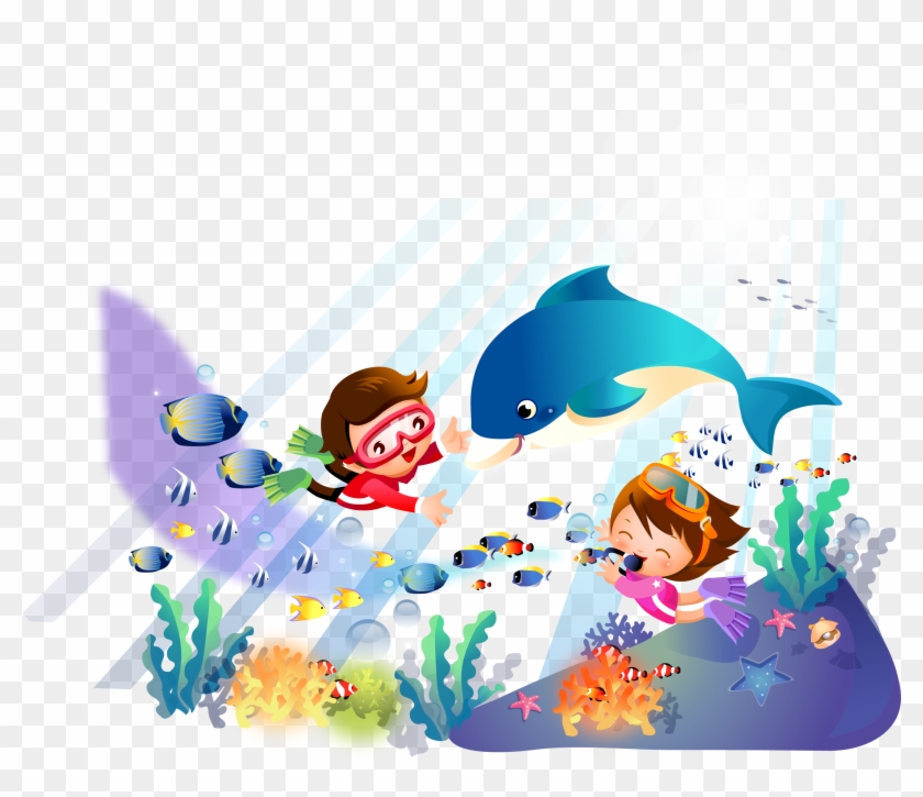 Seabed Cartoon Fish - Illustration #879899