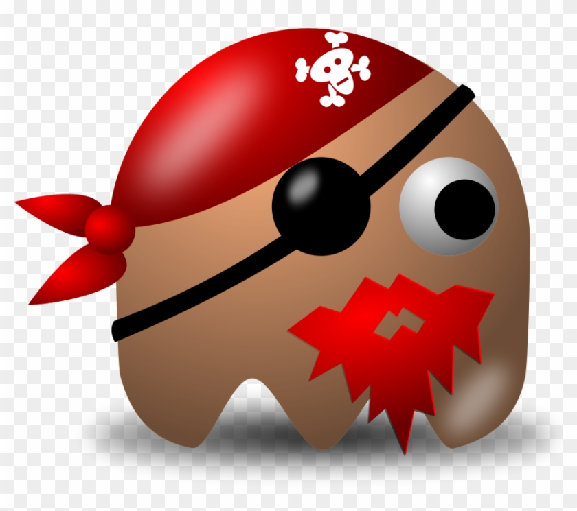 Red Beard Clipart, Vector Clip Art Online, Royalty - Funny Pacman #881260