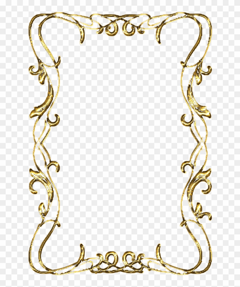 Gold Scroll Clip Art - Golden Frame Transparent Background - Free Transparent  PNG Clipart Images Download