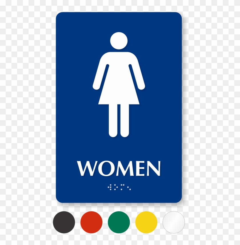 Women Pictogram Braille Restroom Sign - Sexual Harassment In The Workplace Statistics #883480