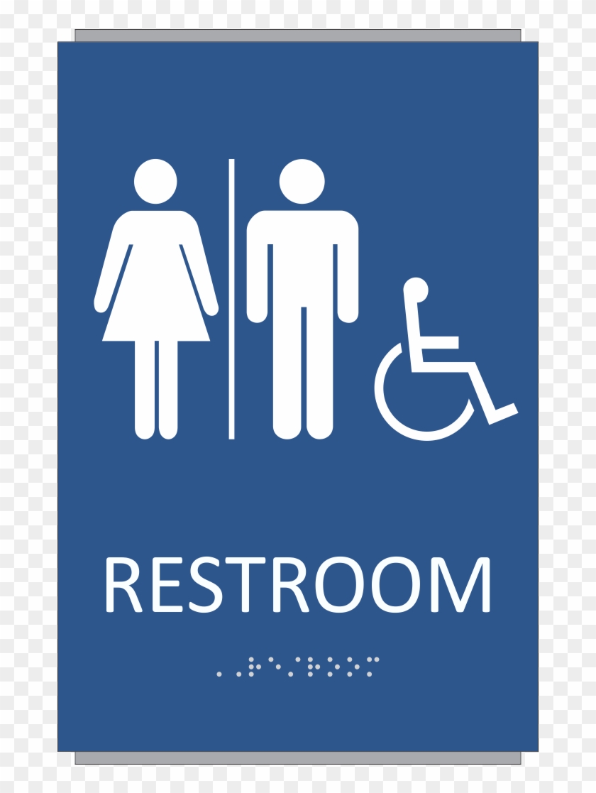 Ada Braille Unisex Restroom Sign - Restroom Sign #883916