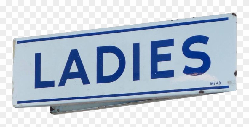 Sophisticated Double Sided Porcelain Enamel Ladies - Street Sign #884022