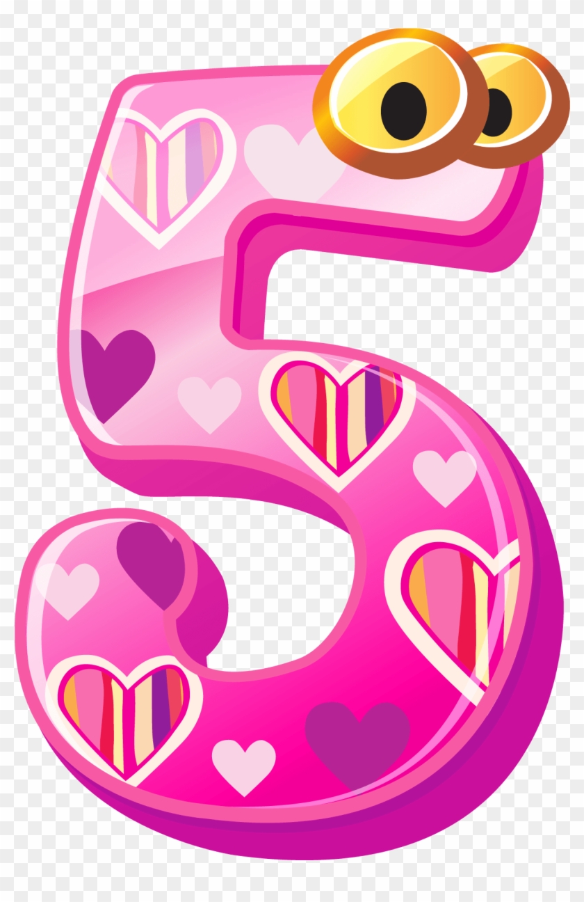 Cute Number Five Clipart Image Image - Cute Number Png #884192