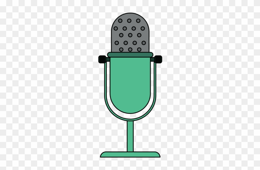 Old Vintage Microphone - Vector Graphics #884436