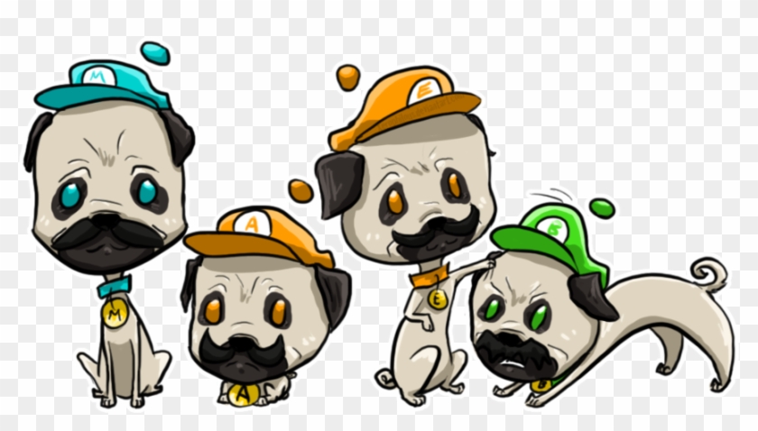 Chibi Pugs By Xerophilous - Chibi Pug #884997