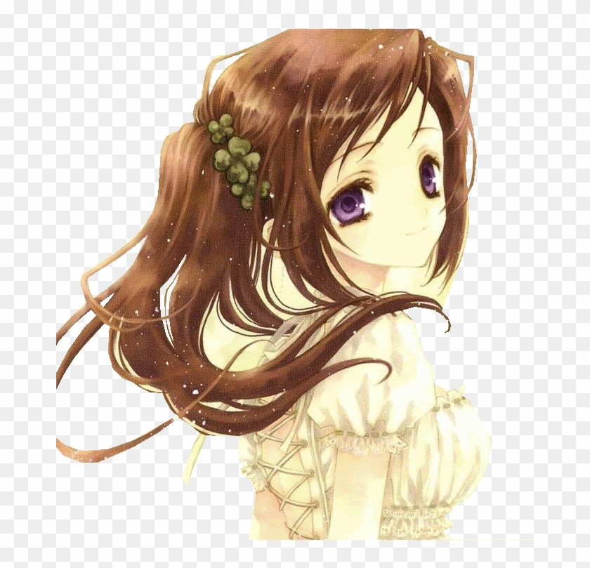 Anime Girl With Short Brown Hair And Hazel Eyes