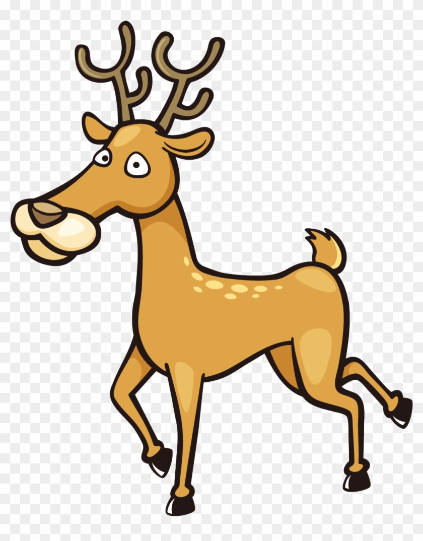 Drawn Cartoon Deer - Drawing - Free Transparent PNG Clipart Images Download