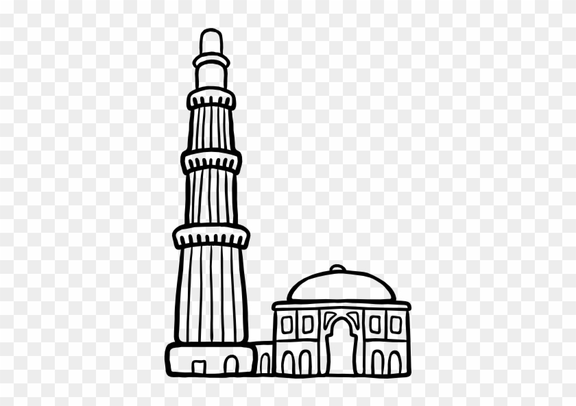 How To Make Qutub Minar Sketch