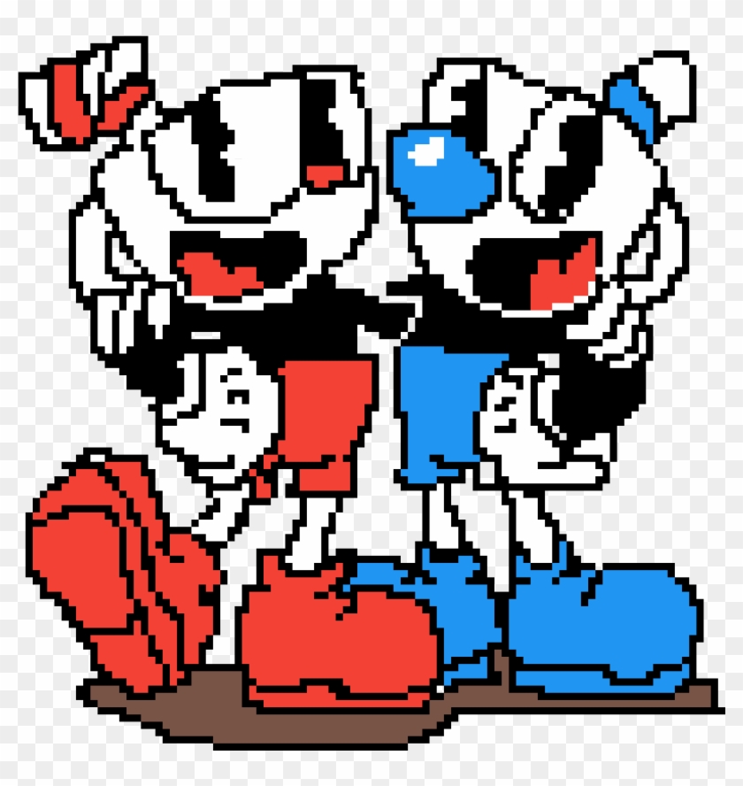 Cuphead And Mugman Pixel Version - Sayori No Bulli Memes - Free ...