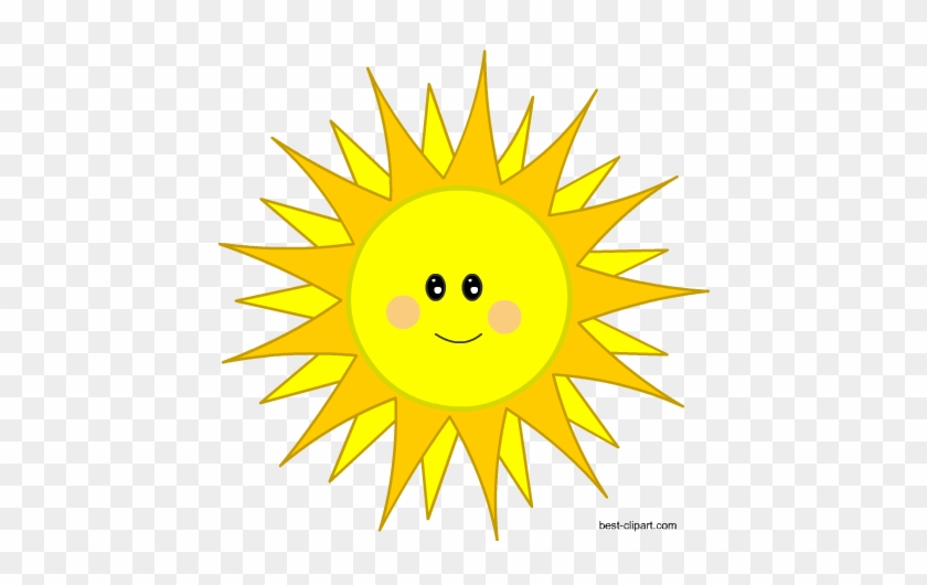 Cute Smiling Hot Sun Clipart - Hình Mặt Trời Png #896824