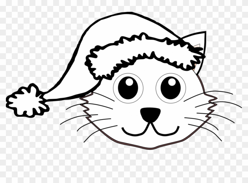 santa claus and presents printable coloring pages christmas christmas cat colouring pages free transparent png clipart images download