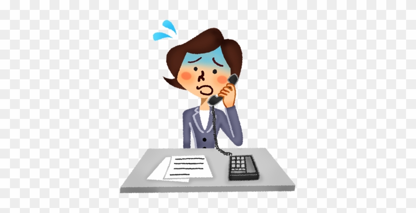 Panicked Businesswoman Talking On The Phone - Telephone #901188