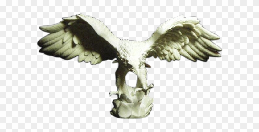 Alabaster American Eagle Sculpture With Marble Base - Sculpture #903554