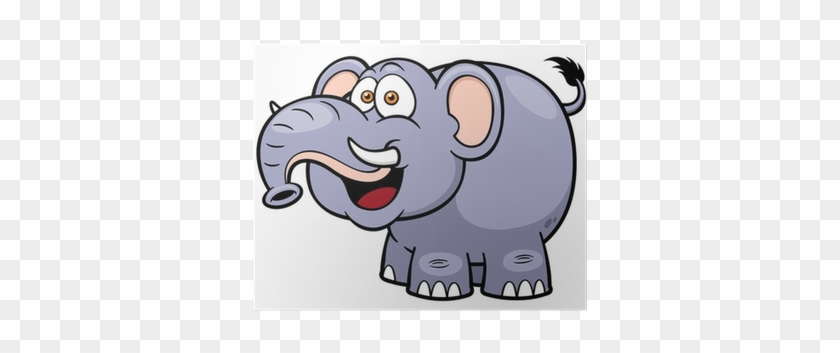 Vector Illustration Of Cartoon Elephant Poster • Pixers® - Am #904007