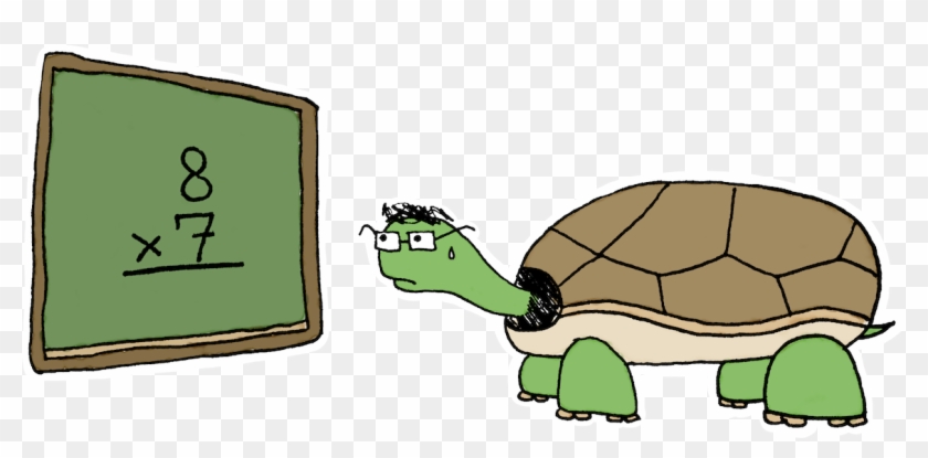 A Cartoon Of A Turtle Nervously Trying To Figure Out - Cartoon #904611