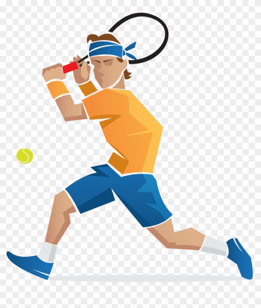 Athlete Tennis Player Euclidean Vector Clip Art - Tennis Player Vector Png #905532