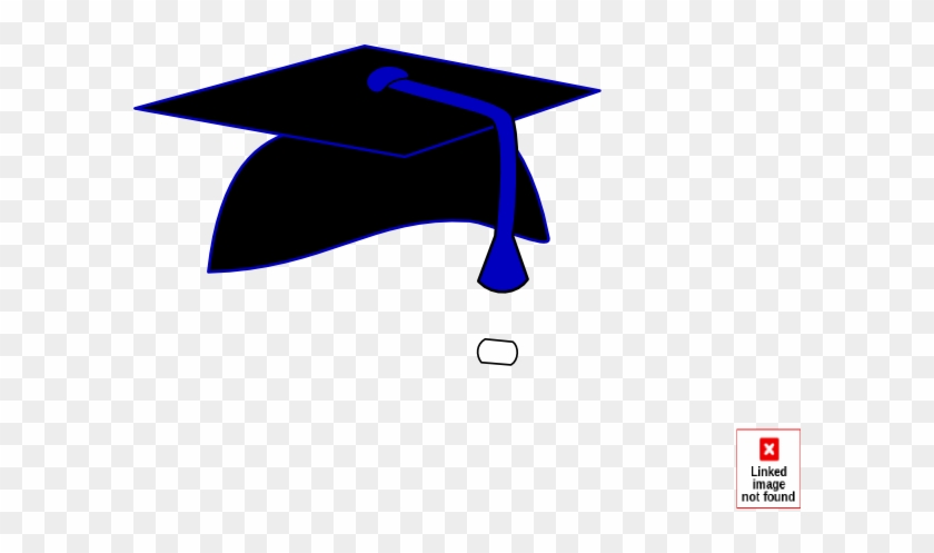 Black Graduation Cap Blue Tassel Clip Art At Clker - Graduation Cap And Tassel #18886