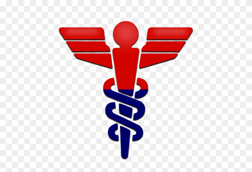 Caduceus Red Blue Clipart Clipart Image - Blue And Red Logo #19054