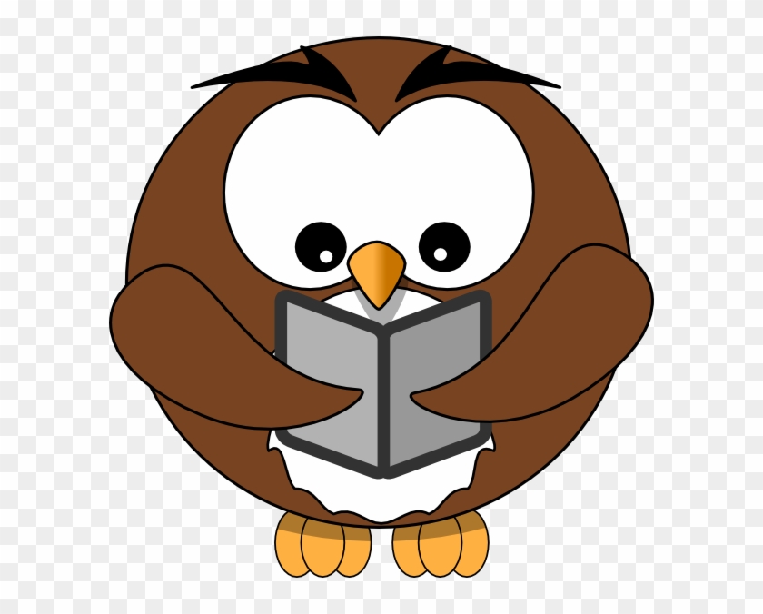 Book Clip Art - Owl Holding Book Clip Art #19866