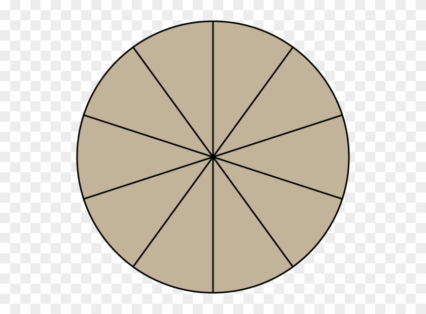 Pizza Fraction Clipart - Fraction Circles Clip Art Tenths #20676