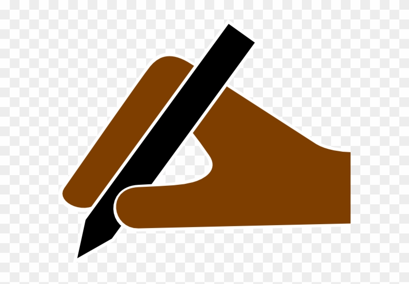 Hand With Pencil Vector #24379