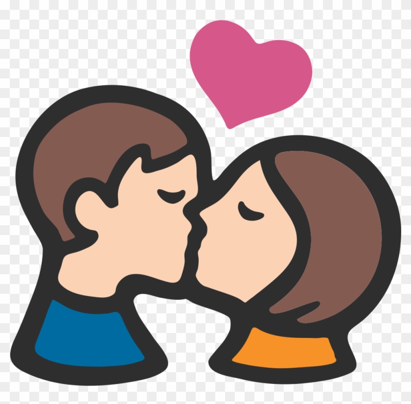 Open Boy And Girl Kissing Emoji Free Transparent Png Clipart Images Download
