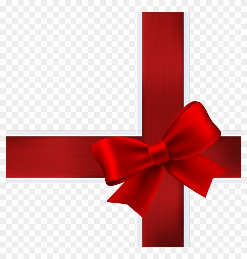 red ribbon bow decoration 24098699 PNG