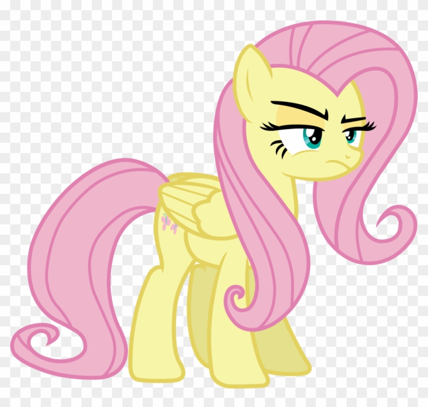 Fluttershy By Davidsfire - Fluttershy Not Amused Vector #906711