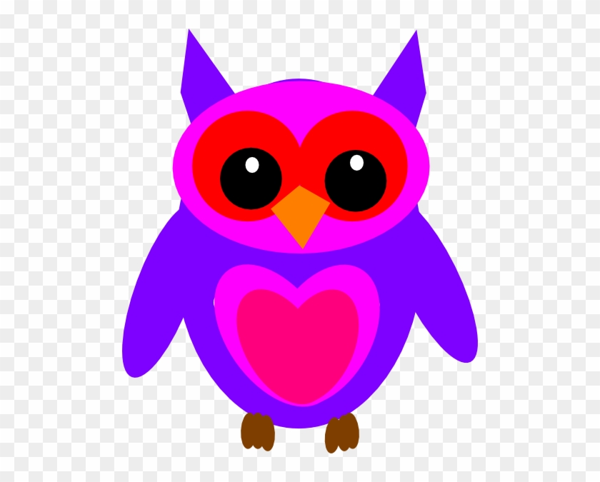 Purple Gray Owl Rosie Clip Art At Clker - Cartoon Clip Art Owls #906875