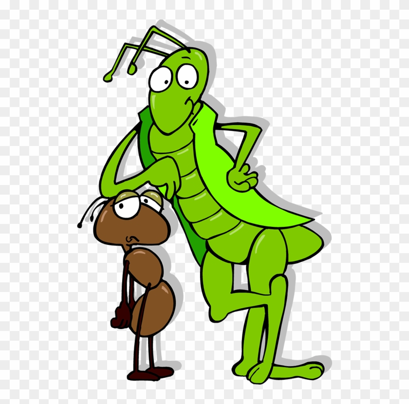 Pests & Bug Control - Ant And The Grasshopper Clipart #908795