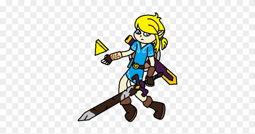 Link From Legend Of Zelda Breath Of The Wild By Superluigi1025 - Cartoon #910794