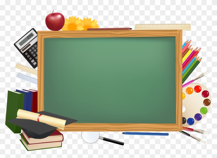 Free Vector | Hand drawn and realistic back to school wallpaper