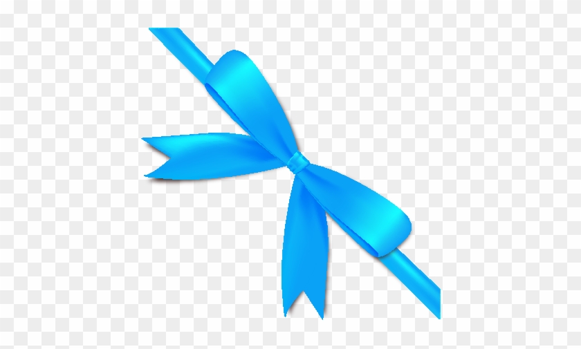 Ribbon Light Blue Icon2 - Blue Bow Free Vector #915527