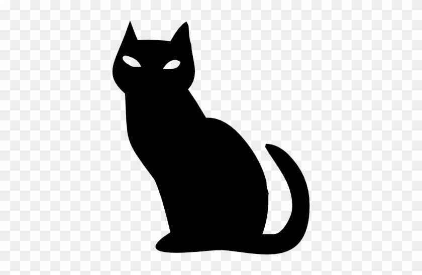 Creepy Clipart Black Cat - Cat Icon #917788