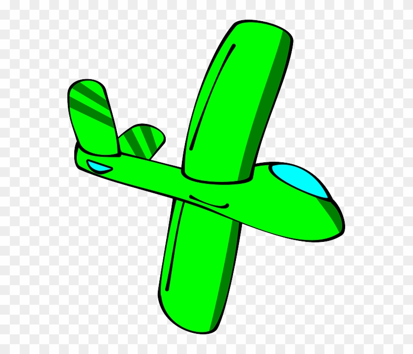 Glider, Green, Plane, Sailplane, Flying, Aeroplane - Glider Cartoon #919127