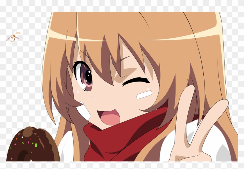 Render Toradora Taiga Aisaka Peace Donuts Vector Image - Aisaka Taiga #922344