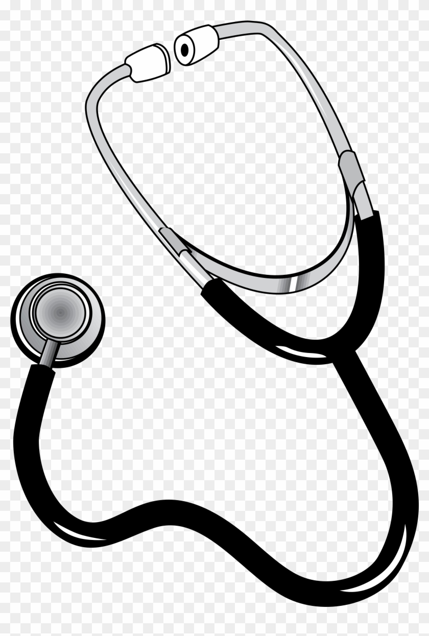 Stethoscope Black White Line Art Coloring Book Colouring - Stethoscope Png #923184