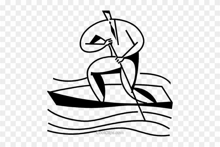 Businessman In A Rowboat Royalty Free Vector Clip Art - Businessman In A Rowboat Royalty Free Vector Clip Art #924221